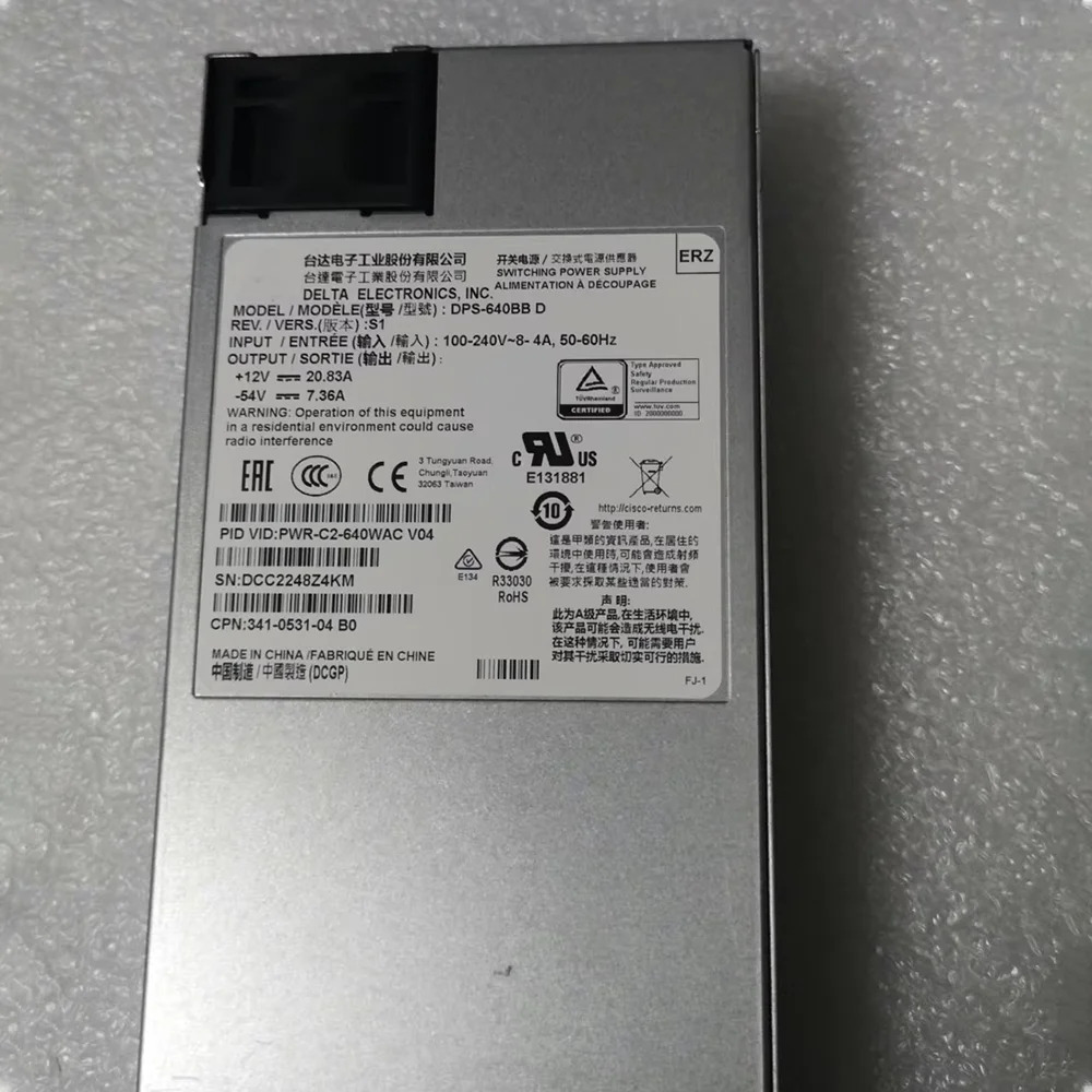 2960XR 3650 스위치 전원공급장치 PWR-C2-640WAC