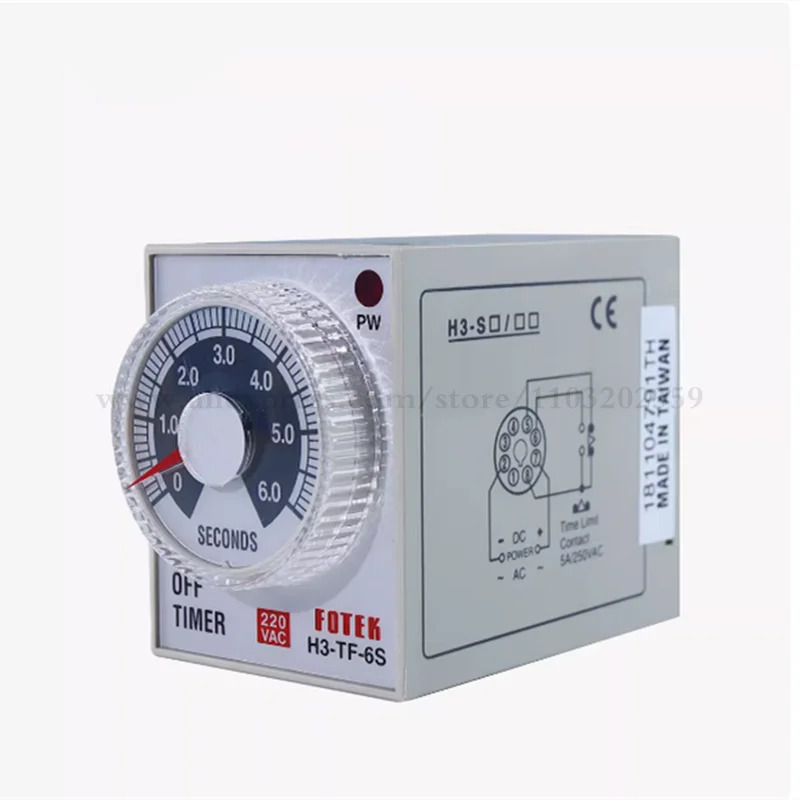 H3-TF-6S-220V H3-TF-10S-220V 30S 60S 220VAC 끄기 지연 타이머 원본 H3-TF-6S H3-TF-10S