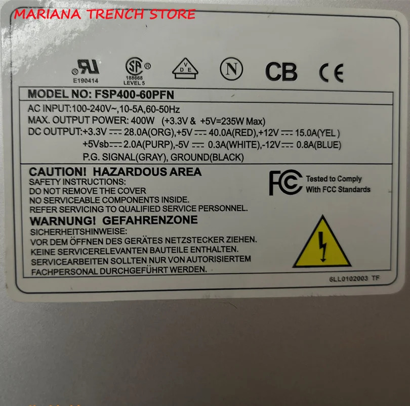 FSP400-60PFN 스위칭 전원공급장치 FSP 산업 수준400W