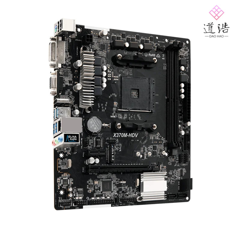 ASRock호환 X370M-HDV 마더보드 32GB HDMI DVI-D M.2 소켓 AM4 DDR4 마이크로 X370 메인보드 리퍼 완료
