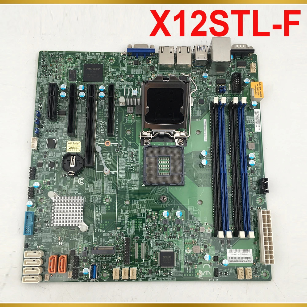 Supermicro 서버 마더보드 X12STL-FC252 LGA-1200 PCIE 4.0 M- 128GB DDR4-3200MHz 6XSATA 3
