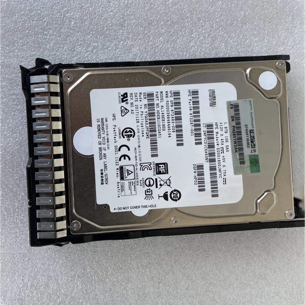 hp호환E 1.8T SAS 10K 2.5인치1.8TB 872481 -B21 872738 -001 서버 하드