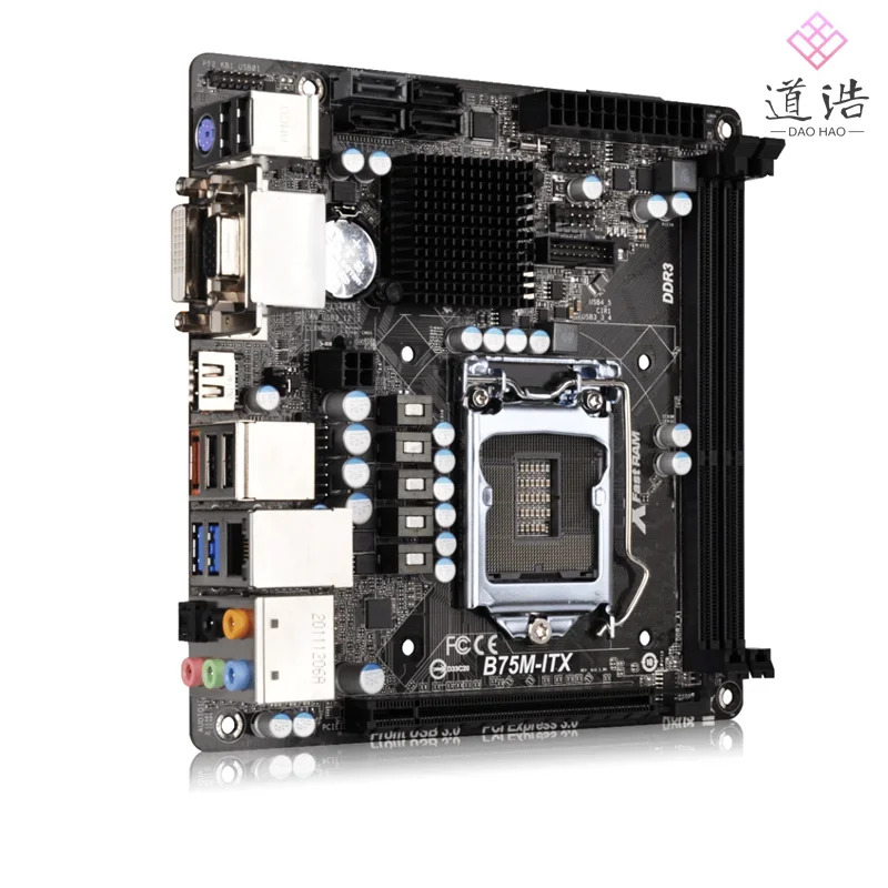 ASRock호환 B75M-ITX 마더보드16GB HDMI LGA 1155 DDR3 Mini-ITX B75 메인보드 완전 작동 리퍼