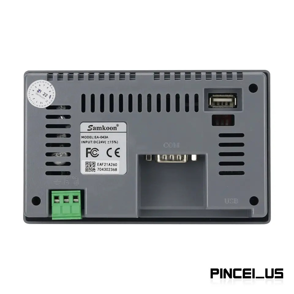 EA-043A HMI 터치 스크린 FX3U-14MR 프로그래밍 PLC 컨트롤러 보드 pe66 4.3 인치