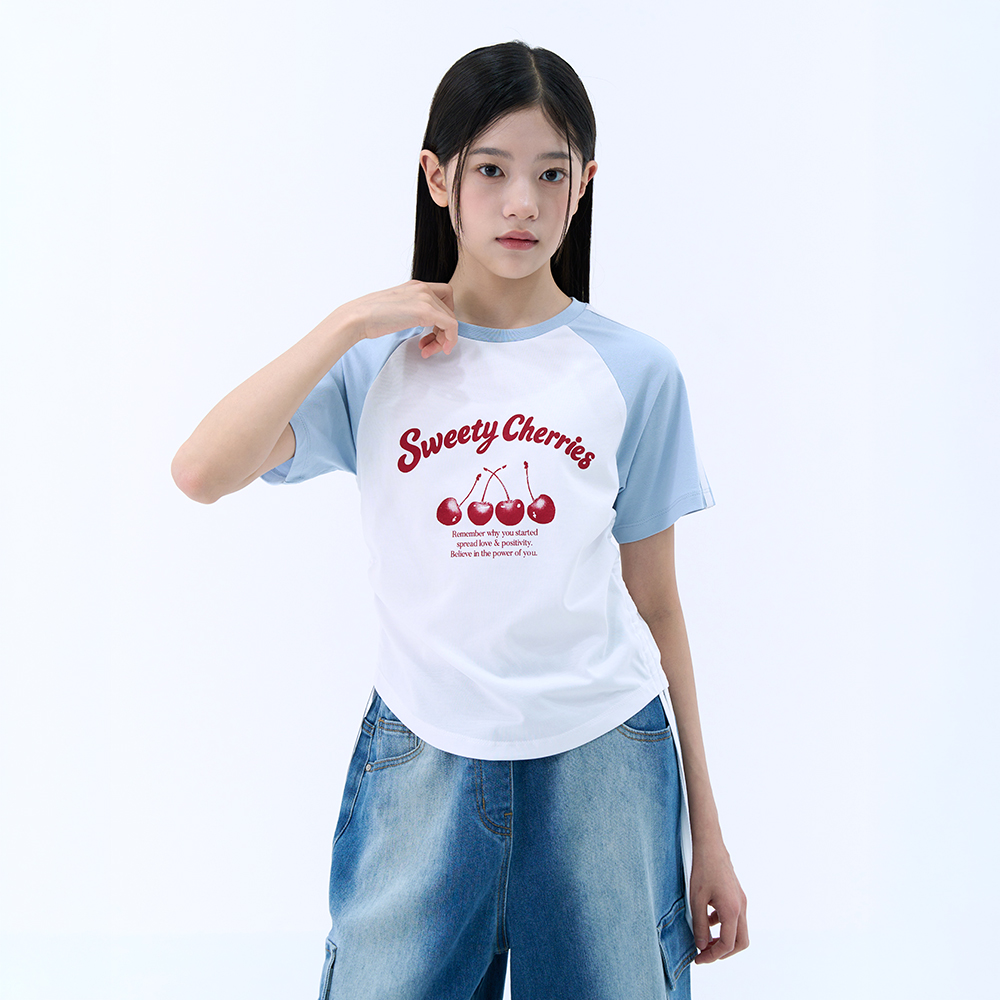 더데이걸 허리 셔링 레글런 반팔티 TGRA26302 - 상세 이미지 4