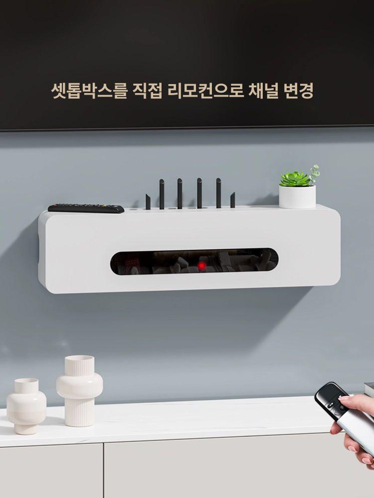 벽걸이 공유기정리함 셋톱박스 무타공 콘센트 수납함 보관함 소켓 셋탑박스 소품 - 상세 이미지 5