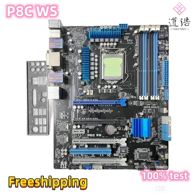 P8C WS 마더보드32GB USB2.0 USB3.0 LGA 1155 DDR3 C216 메인보드 완전 작동 리퍼