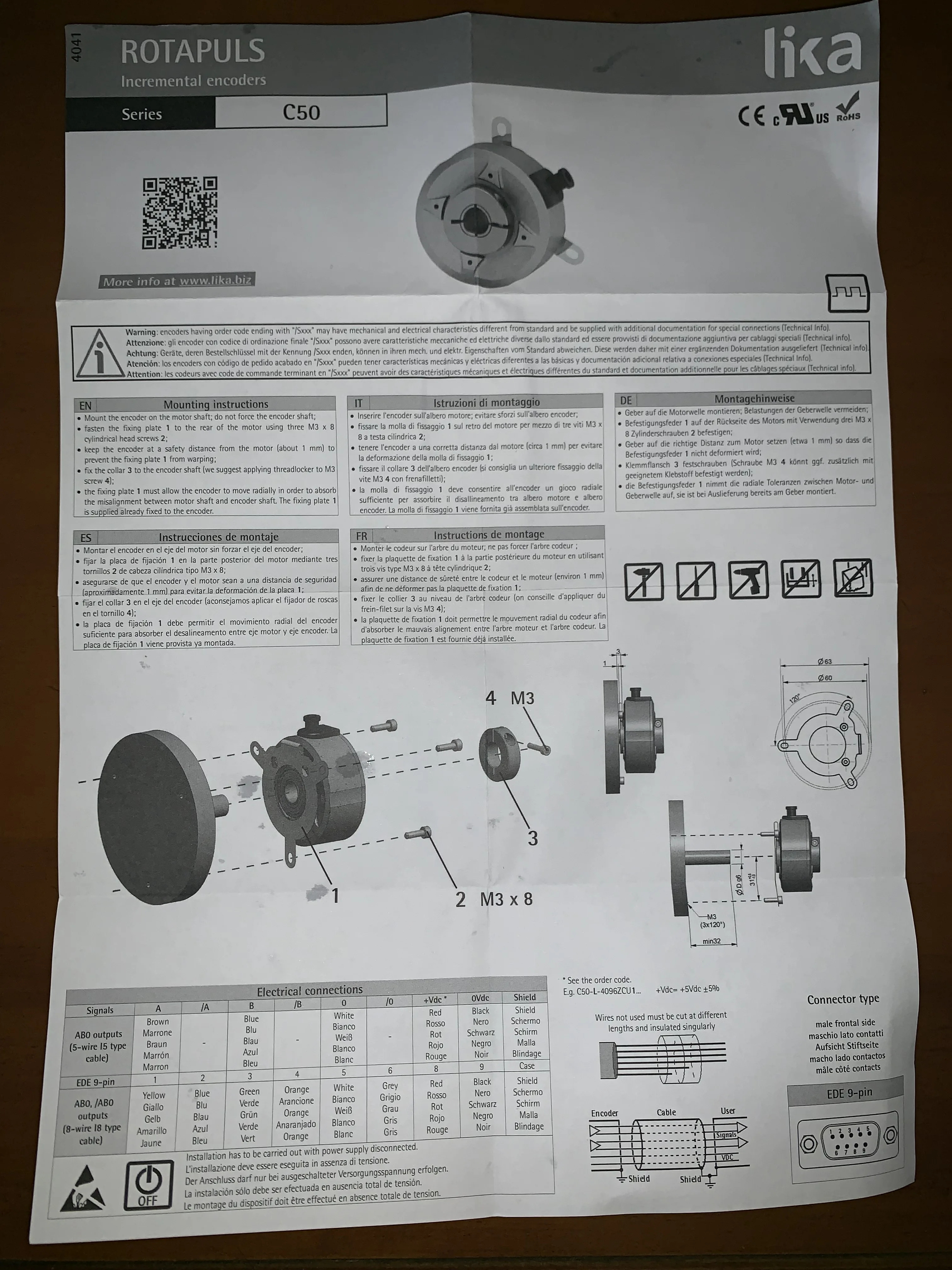 C50-H-100ZCU410 로터리 인코더 300-200-360-400
