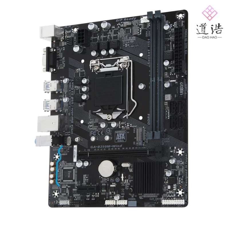 GA-B250M-WIND 마더보드32GB M.2 SATA3.0 LGA 1151 DDR4 마이크로 B250 메인보드 완전 작동 리퍼