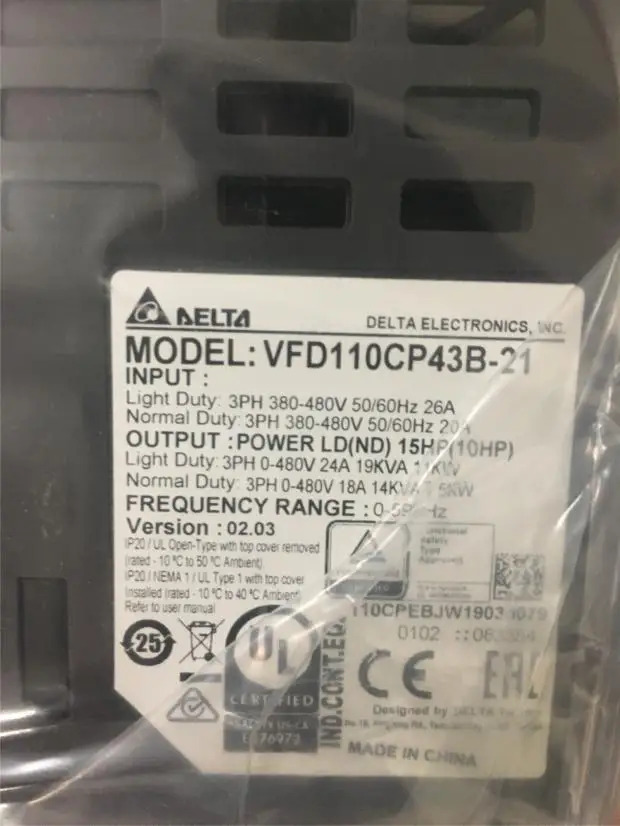 델타 인버터 VFD110CP43B-21 신 11kW 460V