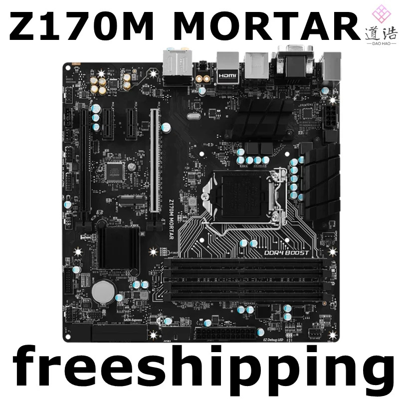 Z170M 모르타르 마더보드64GB PCI-E 3.0 1xSATA Express 6xSATA III LGA 1151 DDR4 Z170 메인보드 완전 작동 리퍼