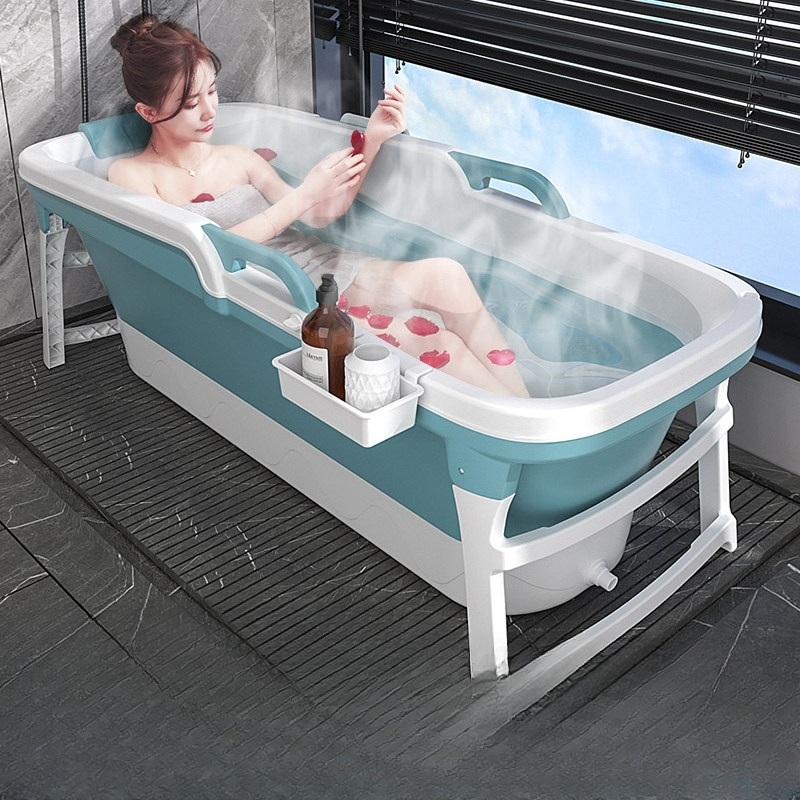 성인접이식욕조 특대형 반신욕 1인 간이 이동 폴딩 가정용 스파 목욕통 친환경 PP TPE - 상세 이미지 3