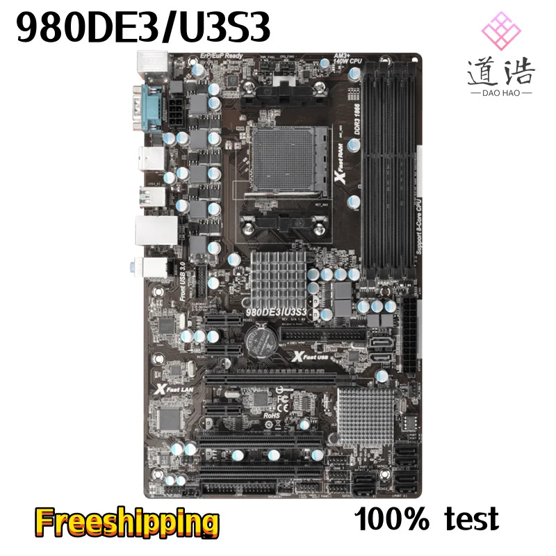 ASRock호환 980DE3/U3S3 마더보드 32GB 소켓 AM3 DDR3 760G 메인보드 리퍼 완료