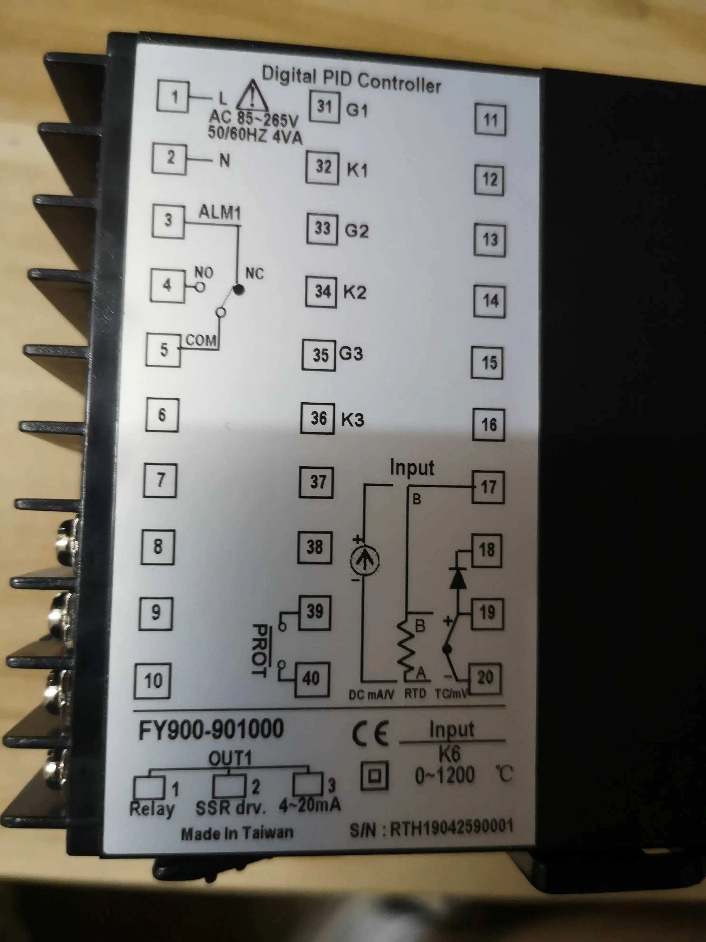 TAIE 대만 FY900 온도 조절기 FY900-901000 조절 테이블 신