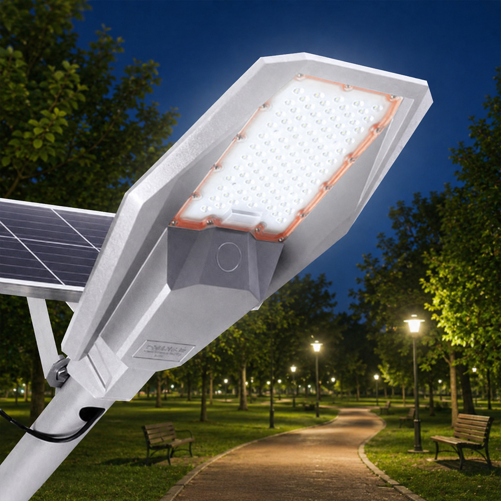 탑라이텍 태양광 가로등 조명 태양열 정원등 LED 전구 부착형 실버 600W - 상세 이미지 4