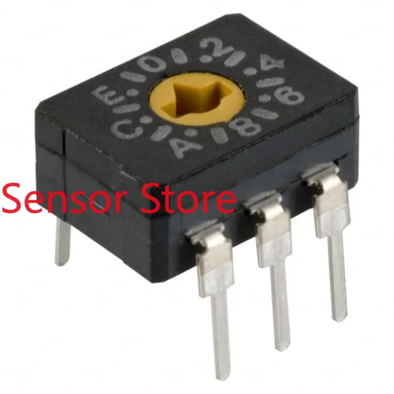 10PCS 밀폐형 로터리 엔코더 16 위치 스위치 6핀삽입 3To 3Pin A6C-16R