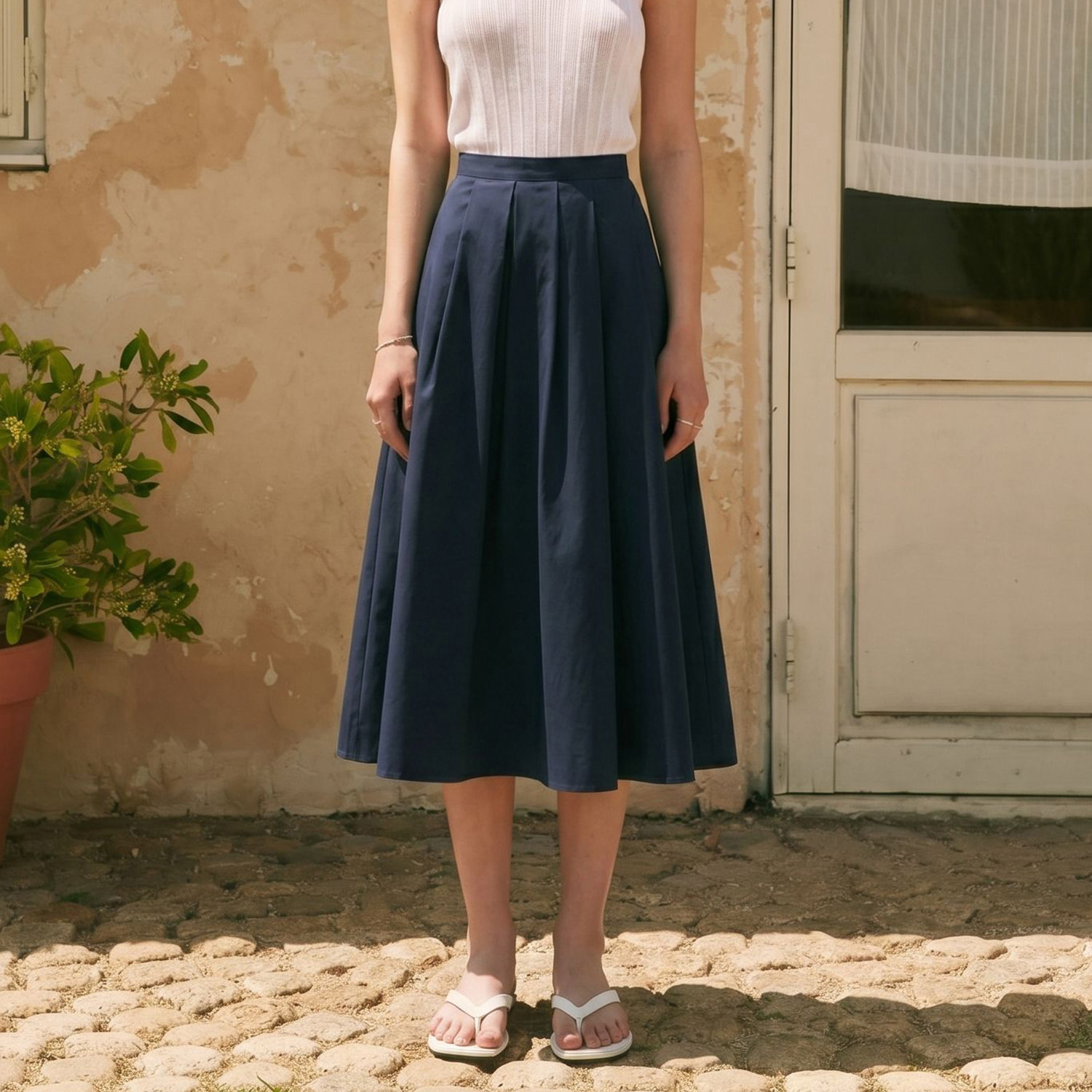 [제로스트릿][2컬러]썸머 에이라인 플레어 스커트 SUMMER A LINE FLARE SKIRT 이미지 3