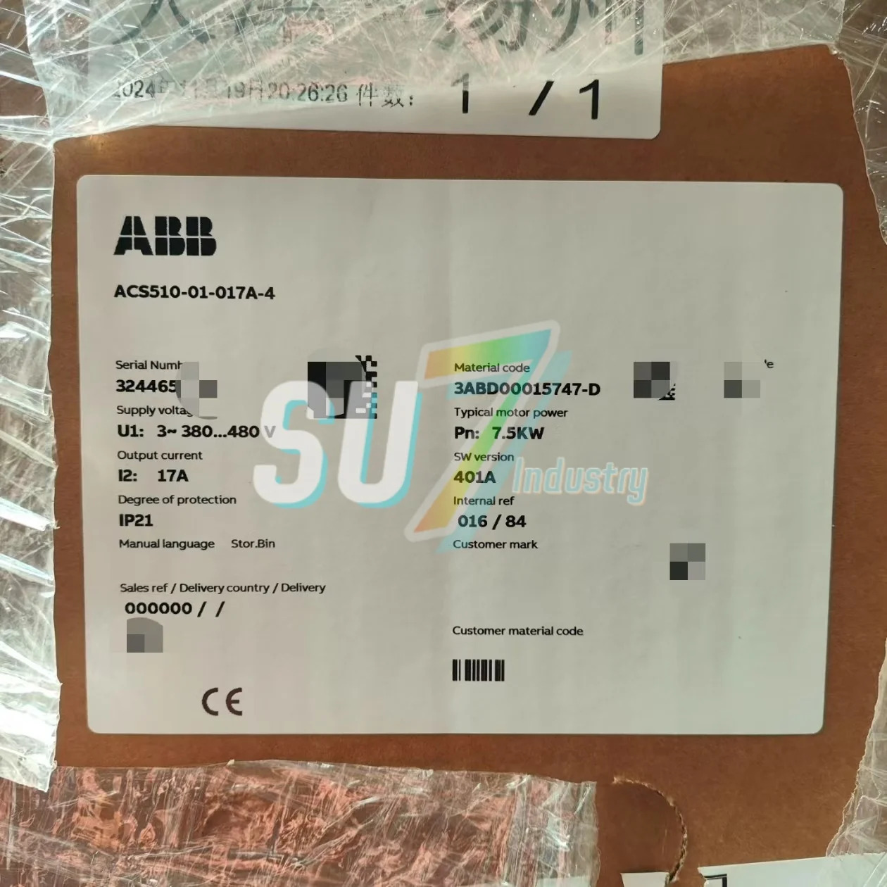 주파수 변환기 ACS510-01-017A-4 ACS510-01-025A-4 신규