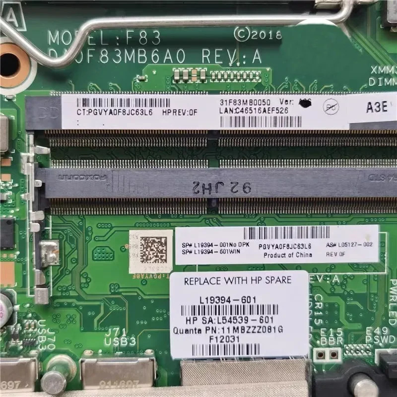 L19394-001 hp호환 ProDesk 800 G4 DM 마더보드L05127-002 L19394-601 DA0F8B6A0 65W DDR4 메인보드 완전 작동 리퍼
