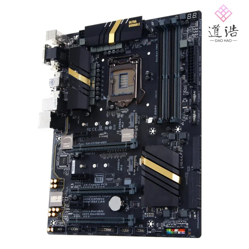 GA-Z170X-UD3 마더보드64GB 2xM.2 6xSATA3.0 LGA 1151 DDR4 Z170 메인보드 완전 작동 리퍼