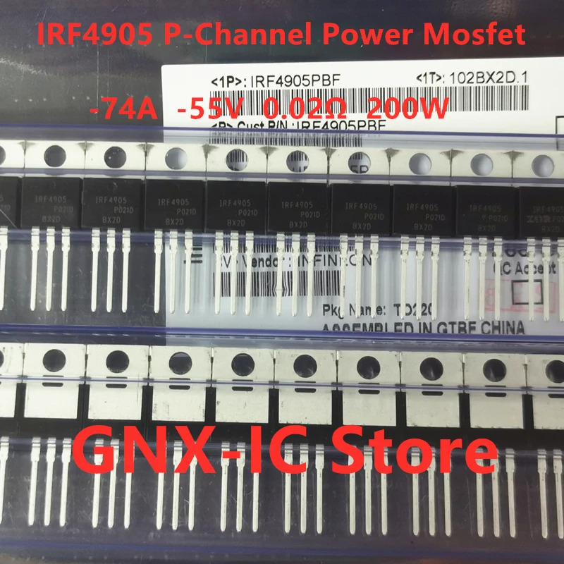 50PCS 오리지널 IRF4905 IRF4905PBF Mosfet