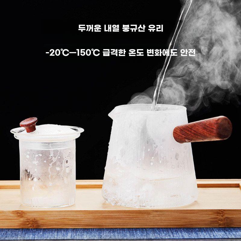 내열유리 주전자 찻주전자 인덕션 차포트 티포트 티팟 800ML + 1500W 스토브 - 상세 이미지 5