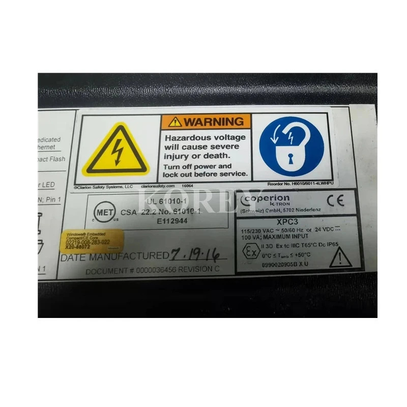 터치 스크린 HMI 0000036186 XPC3 UL61010-1
