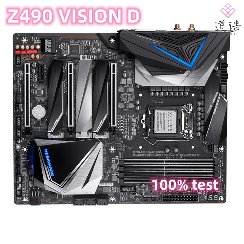 Z490 VISION D 마더보드128GB M.2 HDMI LGA 1200 DDR4 메인보드 완전 작동 리퍼