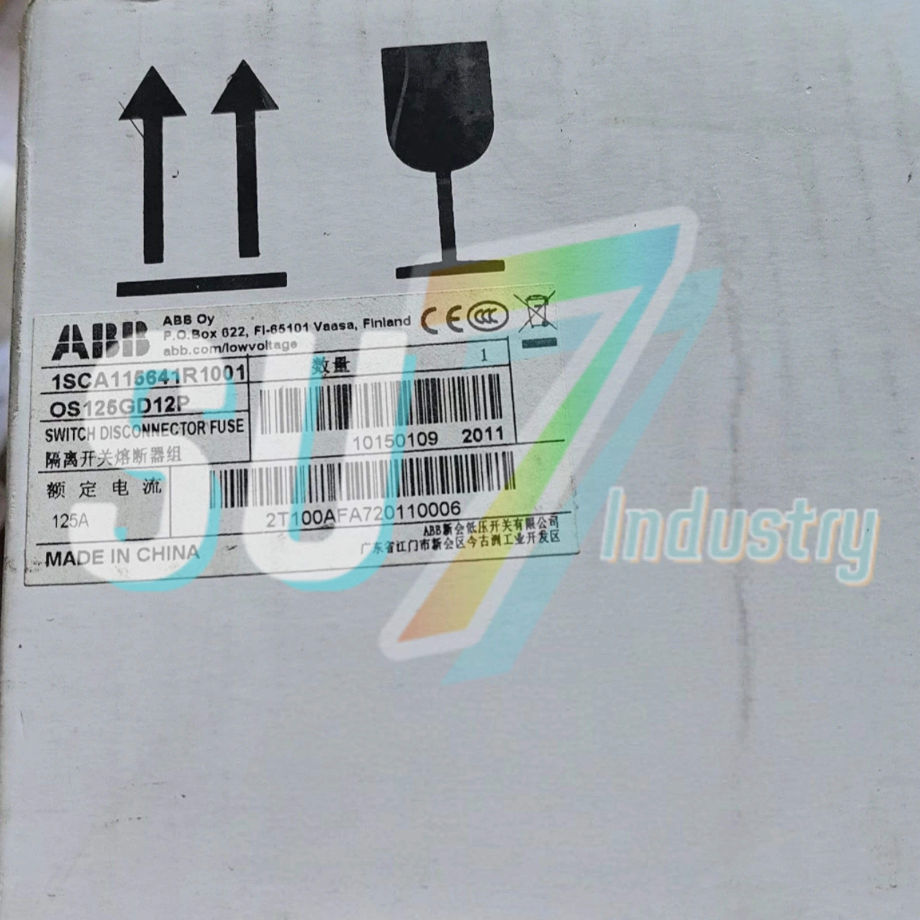 절연 스위치 퓨즈 어셈블리 원본 OS125GD03P 1SCA115639R1001 OS125GD12P 1SCA115641R1001
