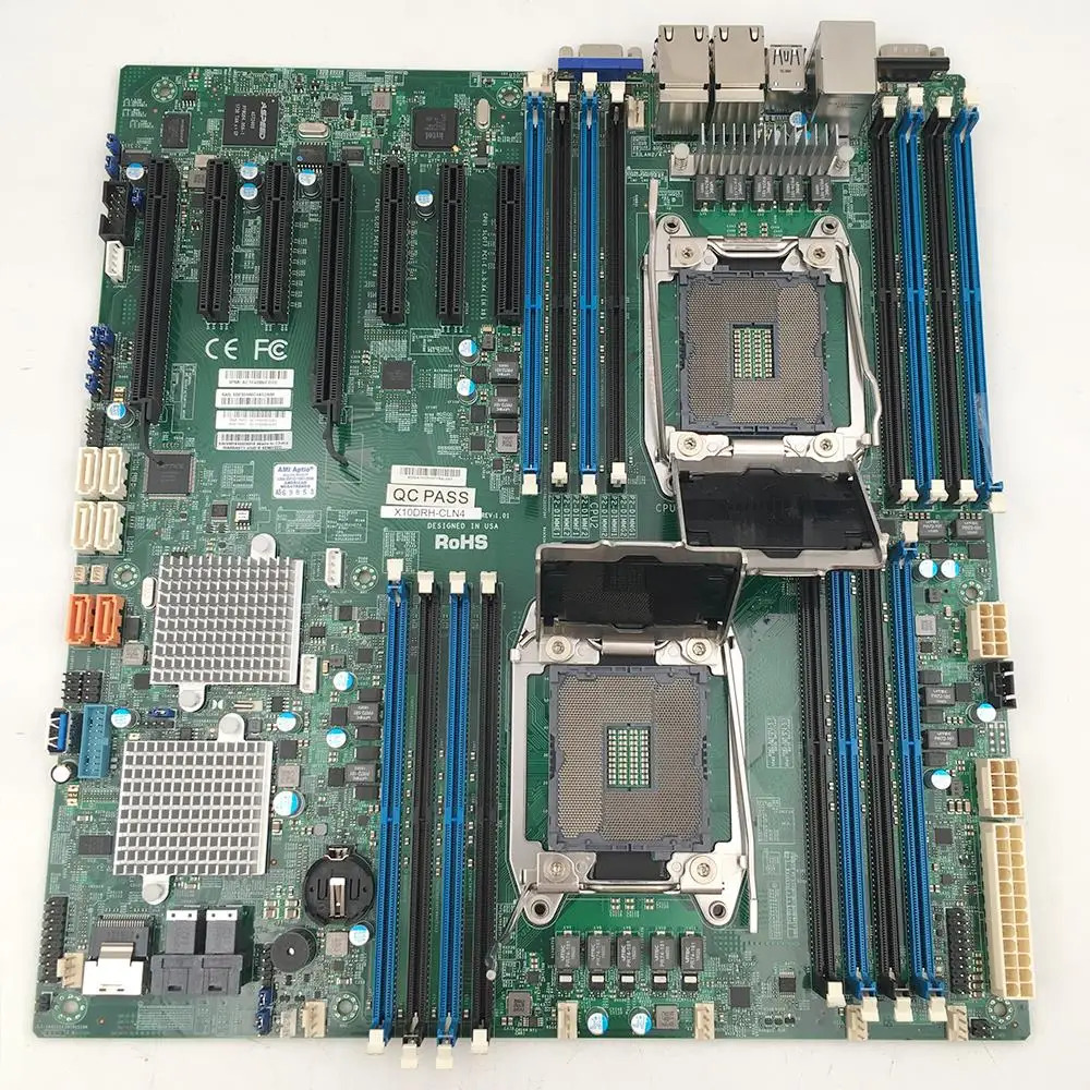 Supermicro 서버 마더보드 E5-2600 v4/v3 군 쿼드 1GbE LAN SAS312Gbps LGA2011 DDR4 X10DRH-CLN4용