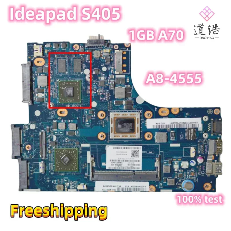 LA-9001P Lenovo호환 Ideapad S405 마더보드 VAUS5 90001723 A8-4555 CPU 1GB A70 GPU DDR3 메인보드 리퍼 완료 작동