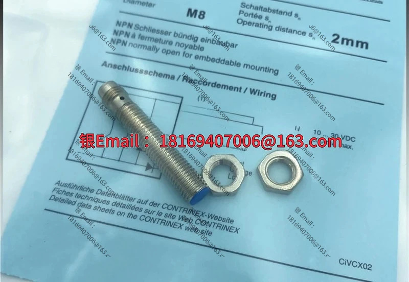 2pcs 유도 스위치 DW-AS-621-M8-001 3핀 플매트 카펫 러그NPN 정상 개방 10-30V 센서