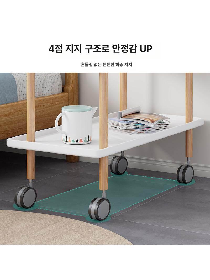 모듈 선반 협탁 카트 수납함 이동식트롤리 바퀴달린수납장 웨건 무빙트롤리 모던 - 상세 이미지 3