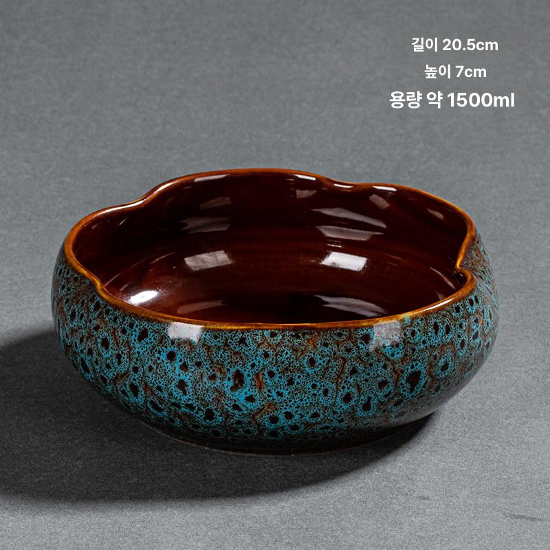 수련분 세라믹 화분 원형 수생식물 연꽃 대형 실내연못 정원 용기 발코니 - 상세 이미지 3