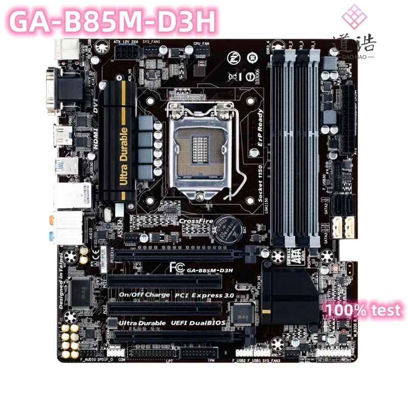 GA-B85M-D3H 마더보드32GB LGA 1150 DDR3 마이크로 B85 메인보드 완전 작동 리퍼