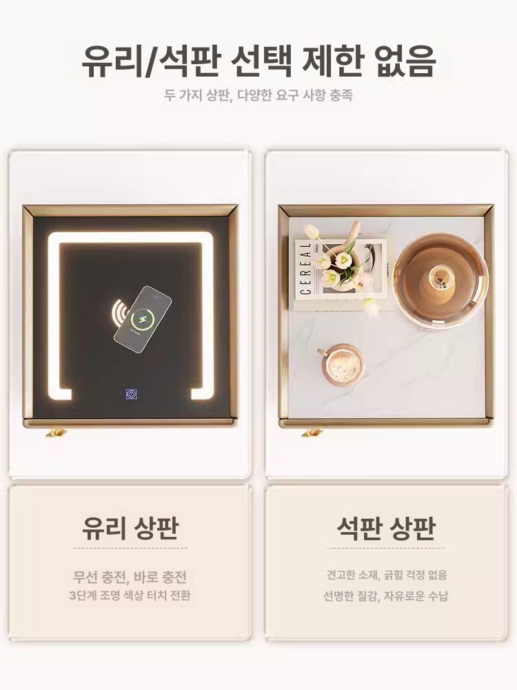 무선충전 디지털금고 침실 안전 잠금장치 틈새수납 비밀보관함 인테리어 - 상세 이미지 4