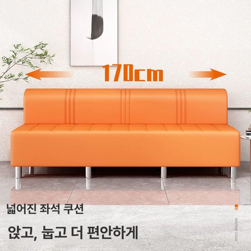가죽 병원소파 사무실 병원쇼파 벤치소파 등받이 대기실의자 대기의자 공항 요양원 - 상세 이미지 3