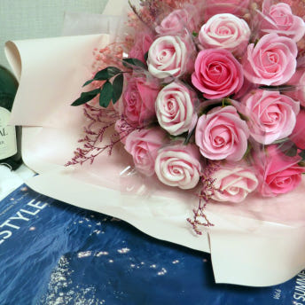 비누꽃 카네이션 어버이날 스승의날 꽃다발 선생님 돈다발 선물 보라카네이션장미15송이 이미지 6