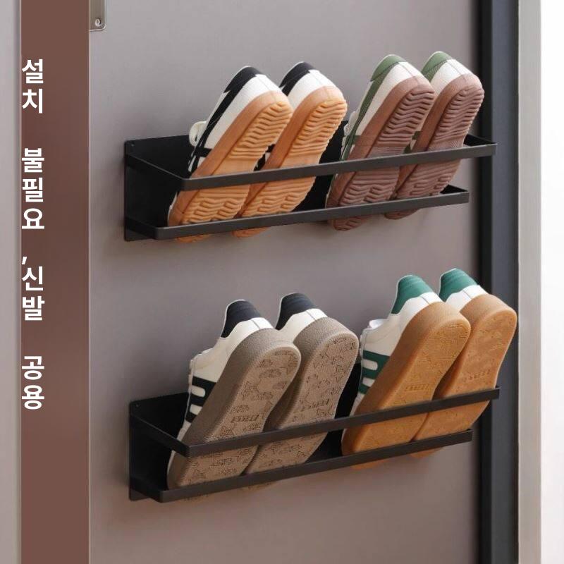 무타공 걸이 실내화거치대 현관 자석타입 흡착식 신발장 - 상세 이미지 4