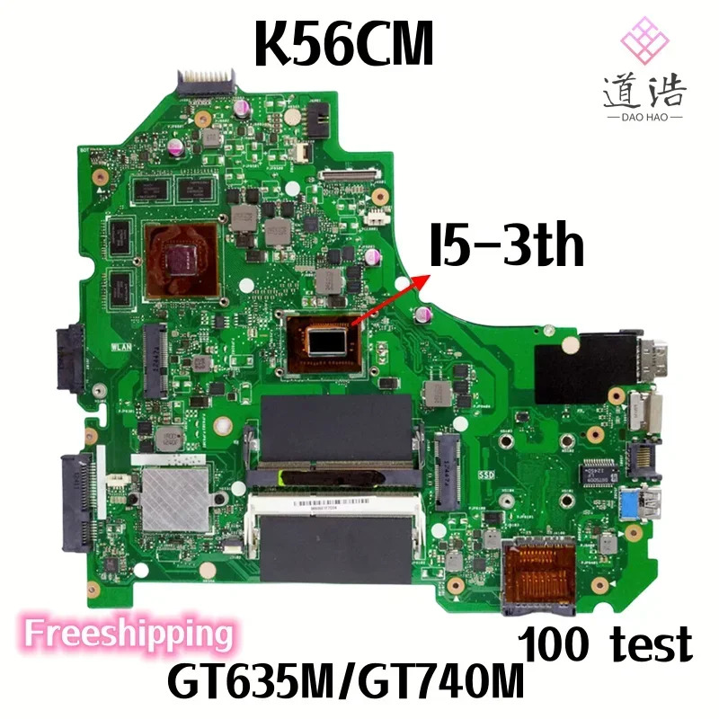 K56CM K56CA S550C A56C S56C K56C 노트북 마더보드 I5-3th CPU 635M/740M GPU DDR3 메인보드 완전 작동 리퍼