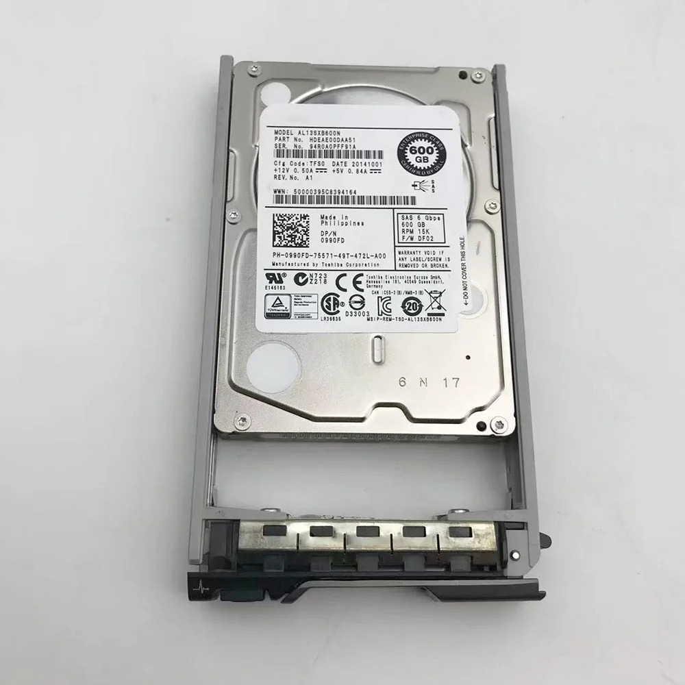 DELL 600G SAS 6G 15K 2.5인치 990FD 0990FD R440 R641 하드 600GB