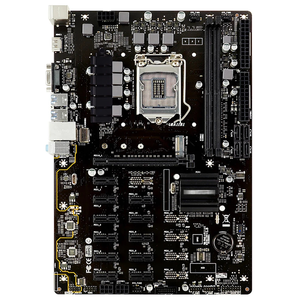 마이닝 마더보드 BIOSTAR TB360-BTC PRO 12 비디오 카드 LGA 1151 DDR4
