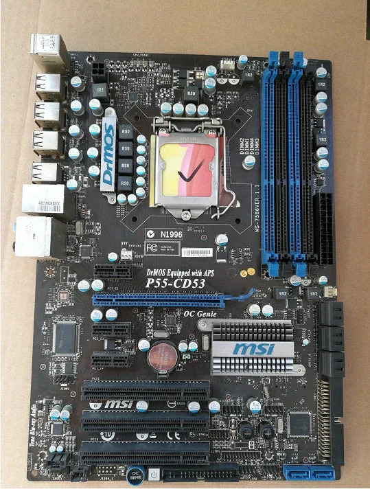 MSI P55-CD53 H55-G43 메보드 1156 핀 지원 530 I5 650 760 I7870 860