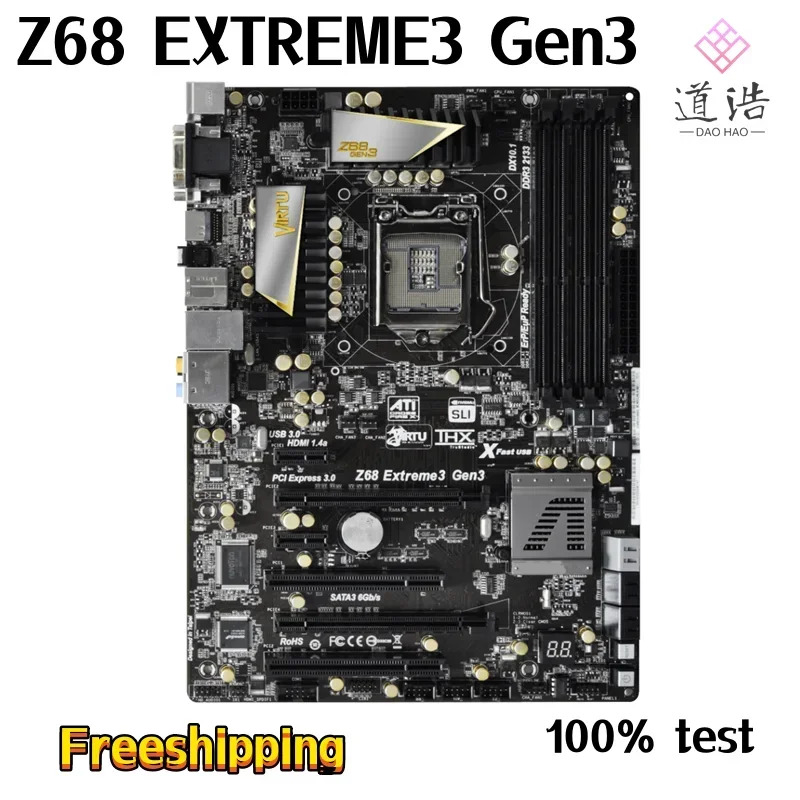 ASRock호환 Z68 EXTREME3 Gen3 마더보드 32GB PCI-E3.0 HDMI LGA 1155 DDR3 메인보드 완전 작동 리퍼