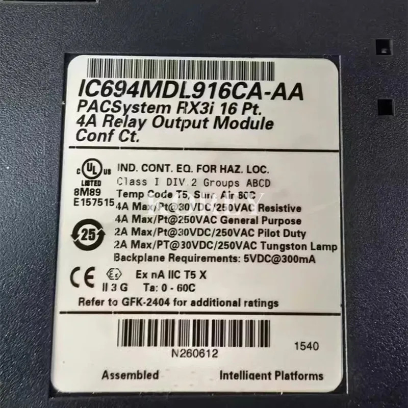 PLC 모듈 IC694MDL916CA-AA 원본 하시기 바랍니다