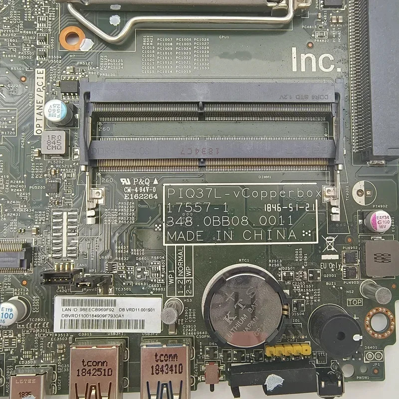 17557-1 Acer PIQ37L 마더보드348.0BB08.0011 DDR4 메인보드 완전 작동 리퍼