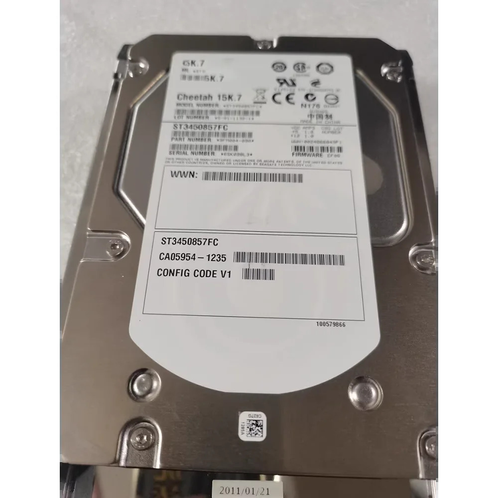 후지쯔 450GB 15K 3.5인치 FC HDD 하드 드라이브 DX410 DX440 CA06600-E465용