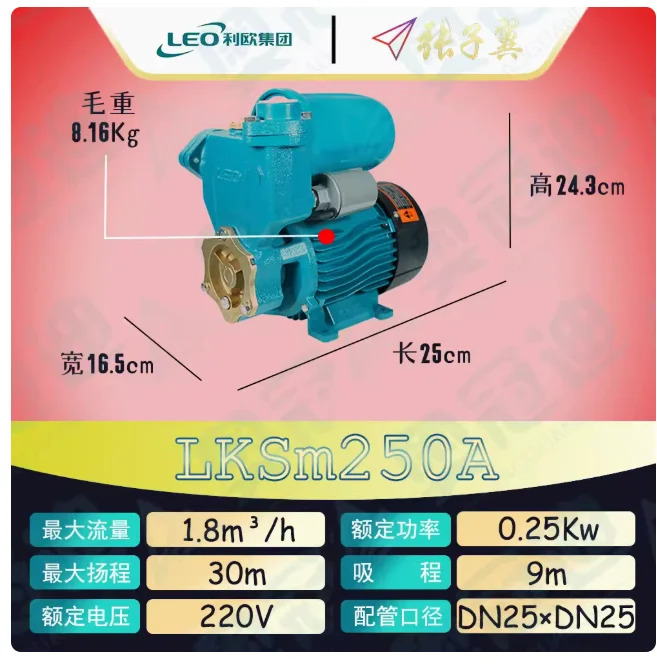 LEO LKSm 고압 자체 프라이밍 펌프 LKSm1100A-24L LKSm550A 550W LKSm250A
