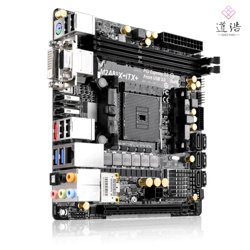 ASRock호환 FM2A88X-ITX 마더보드 32GB HDMI PCI-E3.0 소켓 FM2 DDR3 Mini-ITX A88X 메인보드 리퍼 완료 작동
