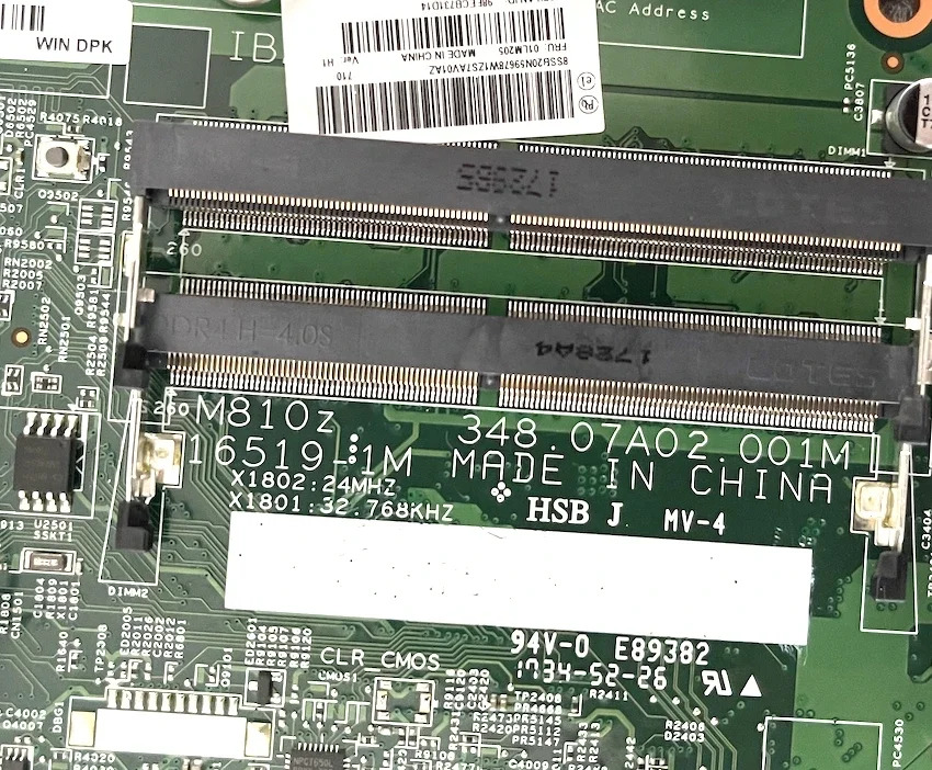 16519-1 Lenovo호환 M810Z 마더보드348.07A04.0011 IB250SW/V1.0 메인보드 완전 작동 리퍼